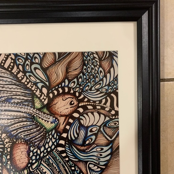 Hummingbird Dreams- an 8 by 10 inch framed print - Picture 3 of 8